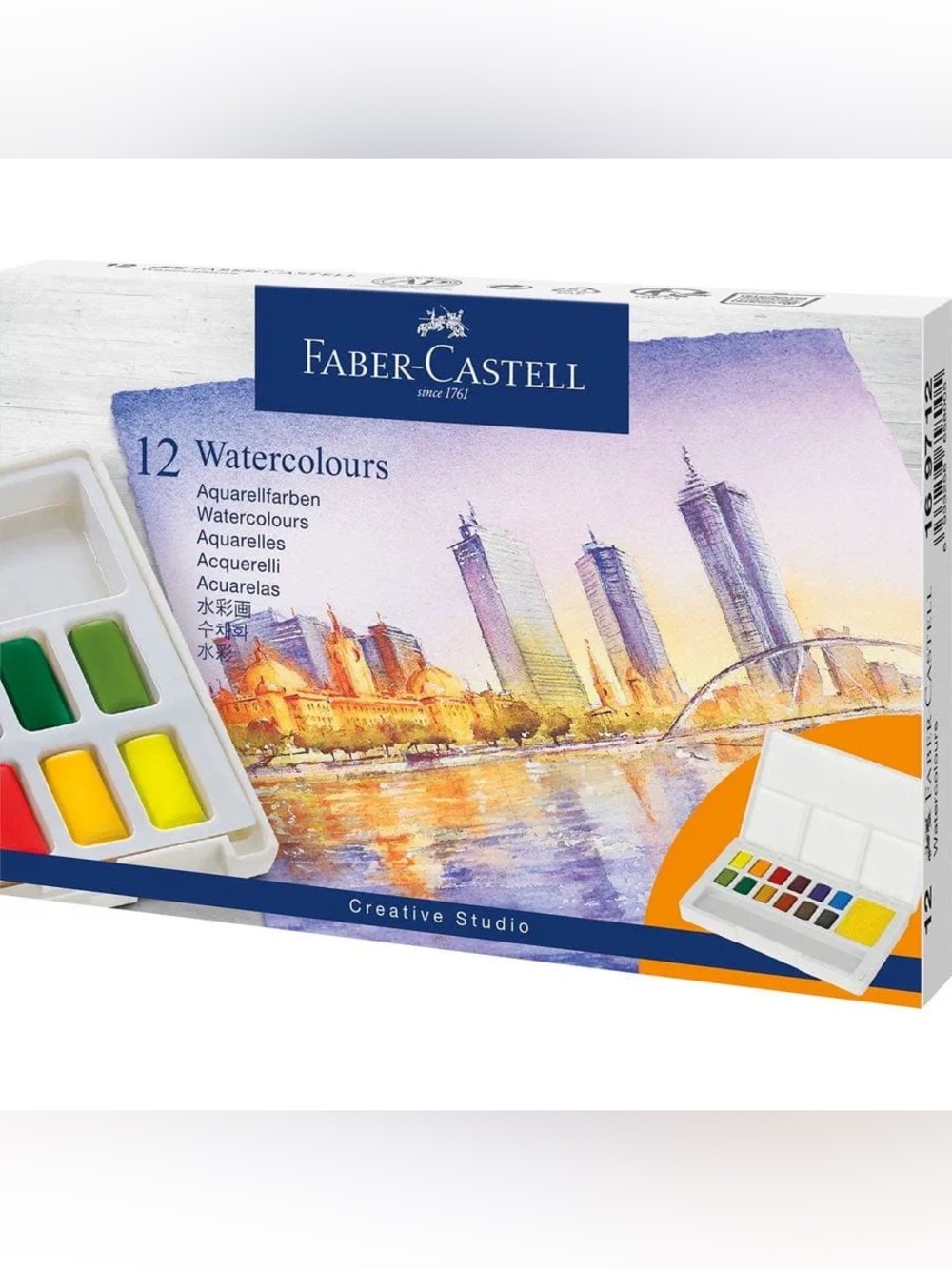 Faber Castell Watercolours in pans 12ct set
